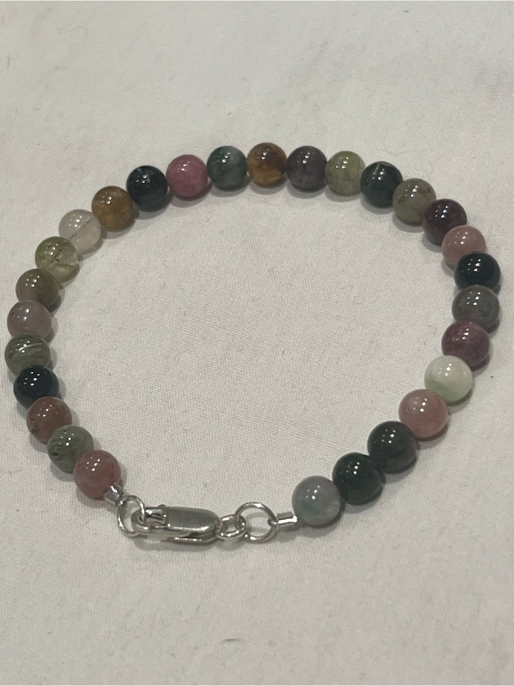 Tourmaline sterling silver bracelet